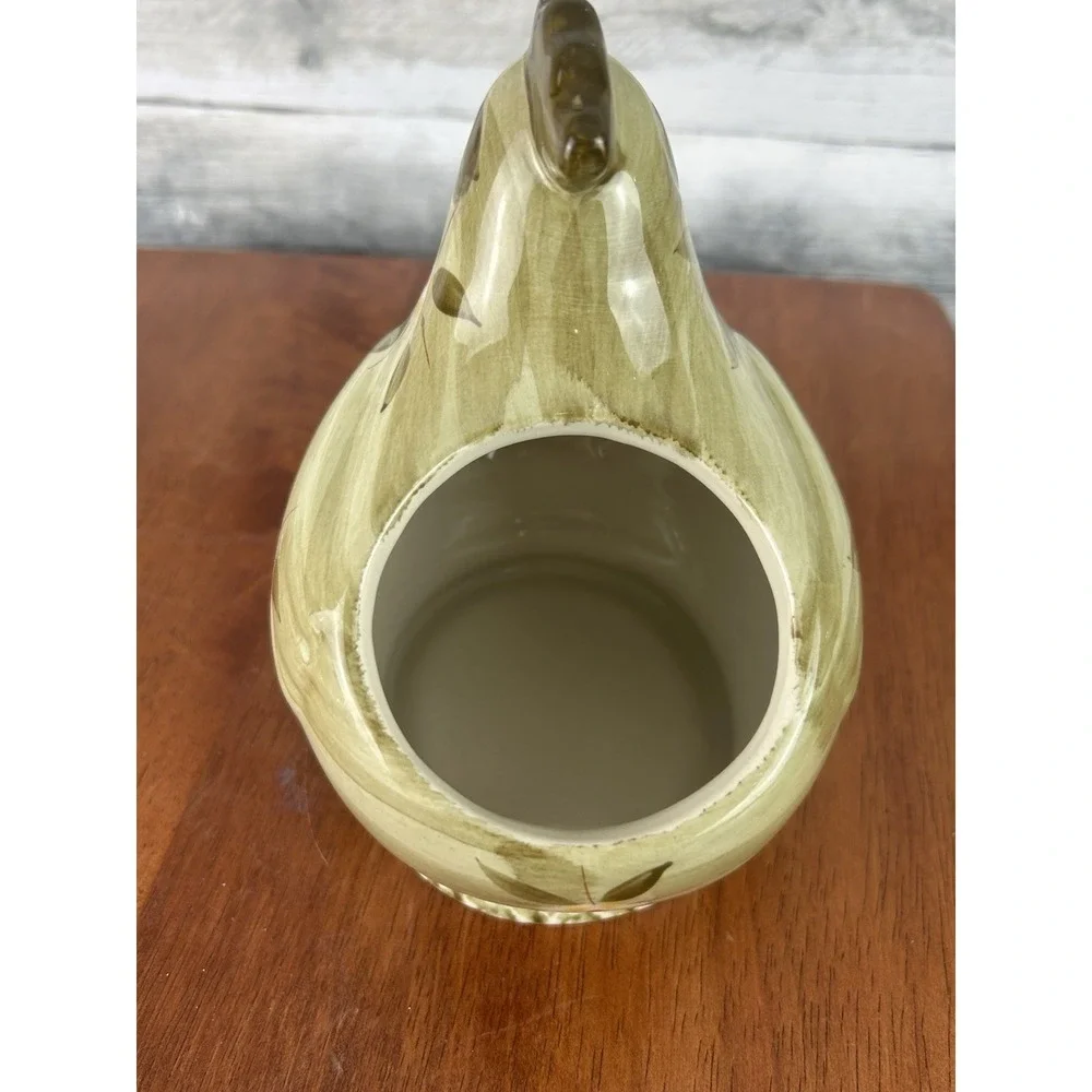 Temp-Tations Old World Green Chicken Sugar Bowl With Lid Rare